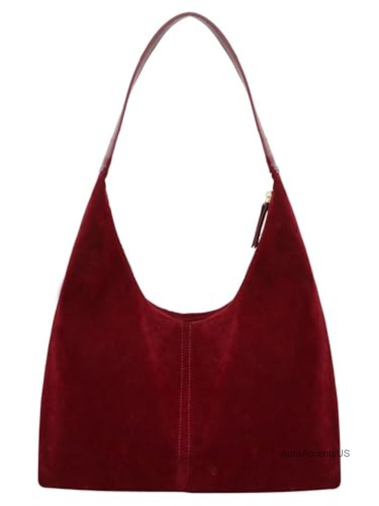 Women's Suede Shoulder Bag Hobo Handbag Underarm Purse Tote Work Travel